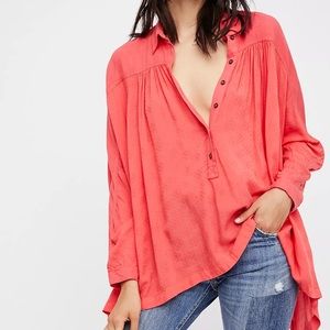 FREE PEOPLE Lovely Day Button-down Top